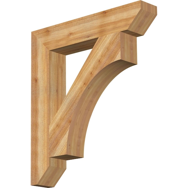 Ekena Millwork Westlake Slat Rough Sawn Bracket, Western Red Cedar, 6"W x 34"D x 38"H BKT06X34X38WTL06RWR - main